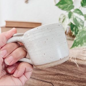 Hand Thrown Cloudy Day Gray Stoneware Clay Pottery Coffee Tea Mug